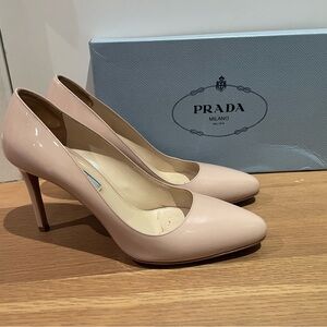 Prada nude pumps with dust bag and box, size 39
